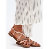 VINCEZA Flat Sandals With Decorative Straps | Shoptok.si