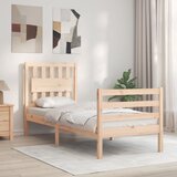vidaXL Okvir kreveta s uzglavljem 2FT6 mali jednokrevetni masivno drvo | shoptok.hr