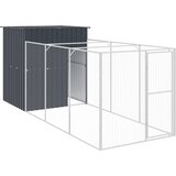  Kućica za pse s igralištem antracit 165 x 455 x 181 cm čelična | shoptok.hr
