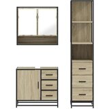 vidaXL 3-dijelni set kupaonskog namještaja boja hrasta sonome drveni | shoptok.hr