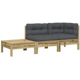  Vrtna sofa s jastucima i tabureom od impregnirane borovine | Eponuda.com