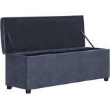  Klupa s pretincem od umjetne brušene kože 116 cm siva | Eponuda.com