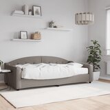  Dnevni krevet s madracem smeđesivi 100 x 200 cm od tkanine | shoptok.hr