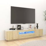 vidaXL TV omarica z LED lučkami sonoma hrast 180x35x40 cm Cene
