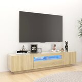 vidaXL TV ormarić s LED svjetlima boja hrasta sonome 180 x 35 x 40 cm Cijene