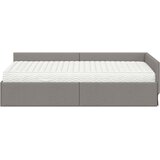  Kutni krevetni okvir s madracem Ostalo 2 pcs Sivo-smeđa tkanina | Eponuda.com