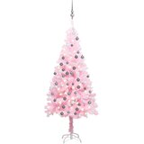  Umjetno osvijetljeno božićno drvce s kuglicama rozo 120 cm PVC Cijene