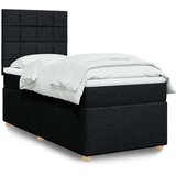vidaXL Krevet s oprugama i madracem crni 100 x 200 cm od tkanine | shoptok.hr