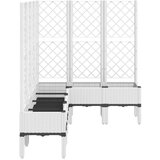  Vrtna sadilica s rešetkom bijela 160 x 120 x 142 cm PP | shoptok.hr