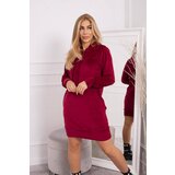 Kesi Velor dress with a hood maroon Cijene