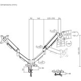 BIT FORCE nagibno-okretna stolna ručka za 2 monitora BRACKET DMA-32-2M | shoptok.hr