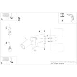  Sollux SL.1049 - Zidna reflektorska lampa RING 1xGU10/10W/230V crna | Eponuda.com