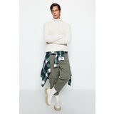 Trendyol Ecru Men's Slim Fit Turtleneck Raglan Sleeve Basic Knitwear Sweater | Shoptok.si