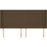  Uzglavlje s ušima tamnosmeđe 183x16x118/128 cm od tkanine | shoptok.hr