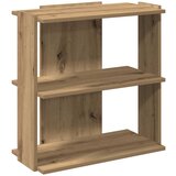 Maison Chic Knjižna omara - Knjižni regal 3-nadstropna artisan hrast 60x30x60 cm inž. les, (21725547) Cene