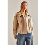 Bianco Lucci Women's Leather Jacket with Double Large Pockets | Eponuda.ba