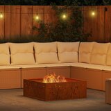  Kamin Smeđa 80 x 80 x 30 cm Čelik otporan na vremenske uvjete | shoptok.hr
