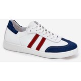 Zazoo N1068 Leather Low Sneakers Women White-Navy | Shoptok.si