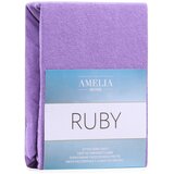 AmeliaHome Plahta s gumom Ruby 80-90x200 cm, ljubičasta | shoptok.hr