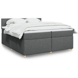 Maison Chic Box spring postelja - Vzmetna postelja z vzmetnico temno siva 200x200 cm blago SL11708, (21904437) | Shoptok.si