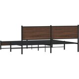  Metalni okvir kreveta bez madraca smeđa boja hrasta 200x200 cm | shoptok.hr