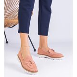 Gemre Pink women's eco-suede loafers with Balada embellishment | Shoptok.si