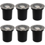 QAZQA Set 6 modernih zunanjih talnih reflektorjev iz jekla AR70 nastavljiv IP65 - Delux | Shoptok.si