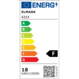 Elmark LED panel 18W 225mm 4000K - vgradnii, bel, okrogel, IP65 | Shoptok.si
