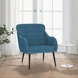  The Living Store Fotelj moder 63x76x80 cm žamet - Naslanjač, (21493671) | Shoptok.si