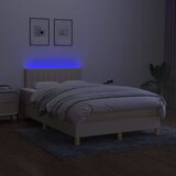  box spring s madracem LED krem 120 x 200 cm od tkanine | shoptok.hr