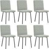 Maison Chic Jedilni stoli - Vzorci stoli 6 kosov svetlo siv žamet A1299, (22031504) | Shoptok.si
