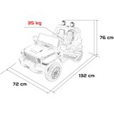  Dječji automobil na akumulator Jeep Wrangler Rubicon LIFT, bijeli Slike