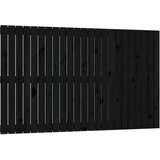 Maison Chic stensko posteljno vzglavje - vzglavna omarica - nočna omarica črno 147x3x90 cm trdna borovina, (21706896) | Shoptok.si