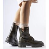 Gemre Dark green insulated cut-out work boots Fru | Shoptok.si