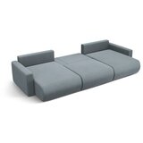 Cosmopolitan Design Prljavo plava baršunasti sklopiva/s prostorom za odlaganje kutna garnitura (u obliku slova "U") Belfast – | shoptok.hr
