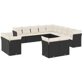  The Living Store Vrtna sedežna garnitura 13-delna z blazinami črn poli ratan - Vrtna Sedežna Garniture, (21452616) | Shoptok.si