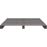  Za krevet od paleta od masivne borovine sivi 160 x 200 cm | shoptok.hr