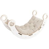 MeowBaby Ljuljačka od bijelog/bež borovog drva 39x75x38 cm Montessori - | shoptok.hr