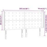  Uzglavlje s ušima tamnosivo 203x16x118/128 cm od tkanine | shoptok.hr