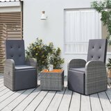 Maison Chic Seti vrtnega pohištva - Vrtna garnitura - Vrtni pohištvo set 3-delna poli ratan in trden les akacije, (21811371) | Shoptok.si