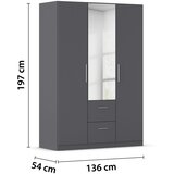 home24 OMARA S KLASIČNIMI VRATI, siva | Shoptok.si