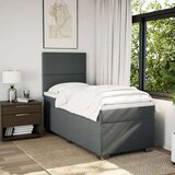 vidaXL Box spring postelja z vzmetnico temno siva 100x200 cm blago | Shoptok.si