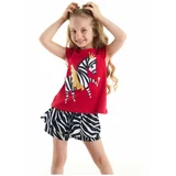 Denokids Ballerina Zebra Girl T-shirt Shorts Set