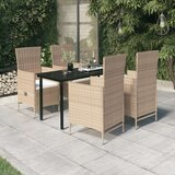  5-dijelni vrtni blagovaonski set s jastucima bež | shoptok.hr