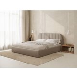 Windsor & Co Sofas Svetlo rjava oblazinjena zakonska postelja s prostorom za shranjevanje z letvenim dnom 160x200 cm Juno – | Shoptok.si