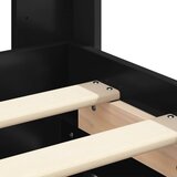  Krevetna konstrukcija s pohranom i uzglavljem Crna 200 x 200 cm | shoptok.hr