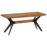  Blagovaonska klupa 110x40x46 cm masivno bagremovo drvo i čelik Cijene