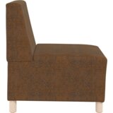 vidaXL Sofa stol z blazino 2 pcs Rjava 55 cm Umetno semiš usnje | Shoptok.si