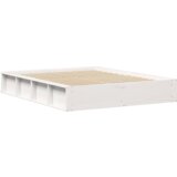 vidaXL Posteljni okvir s predalom za shranjevanje Bela 150x200 cm Trden les iz bora | Shoptok.si