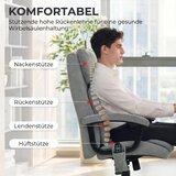  Ergonomska uredska stolica za masažu visoki naslon siva | shoptok.hr